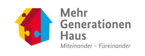 Logo des Mehrgenerationenhauses, mit einem Untertitel "Miteinander - Füreinander"
